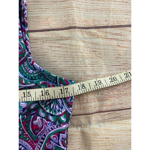 Talbots Women's Paisley Print Mulit Color A Line Dress - P - Picture 7 of 13